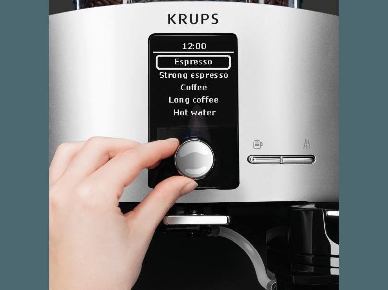 KRUPS EA829E Latt'Espress Kaffeevollautomat (Kegelmahlwerk, 1.7 Liter, Silber), KRUPS, EA829E, Latt'Espress, Kaffeevollautomat, Kegelmahlwerk, 1.7, Liter, Silber,