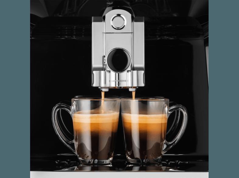 KRUPS EA8808 One-Touch-Cappuccino Kaffeevollautomat (Integriertes, verstellbares Metall-Kegelmahlwerk, 1.8 Liter, Schwarz/Edelstahl)