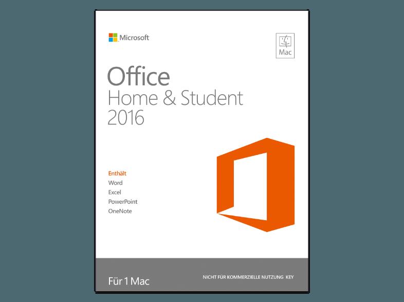 Microsoft Office Home and Student 2016 für Mac (Code in a Box)