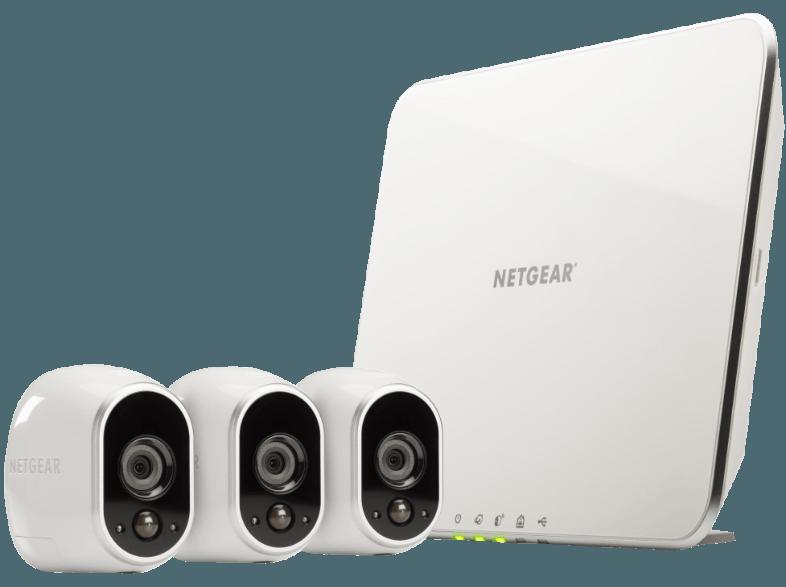 NETGEAR 3-HD-Kamera-Sicherheitssystem VMS3230 (Kamera   Basisstation), weiß