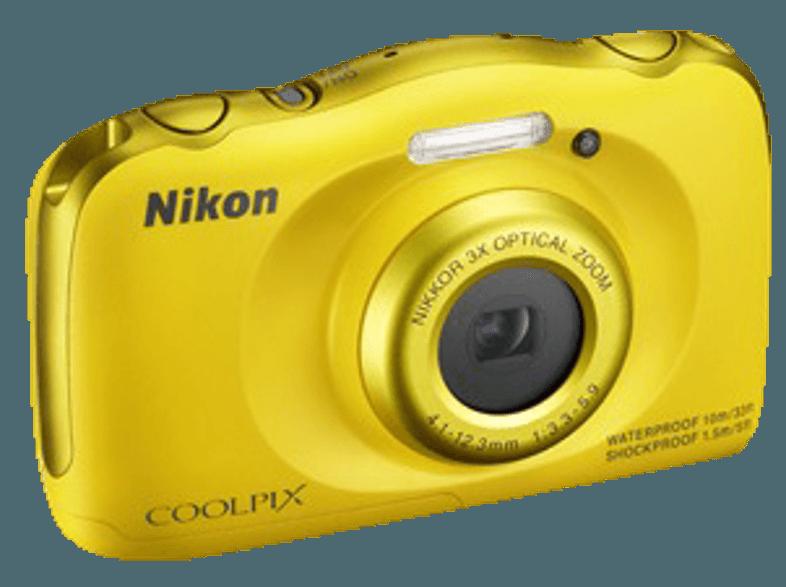 NIKON Coolpix S33  Gelb (13.2 Megapixel, 3x opt. Zoom, 6.7 cm TFT-LCD)