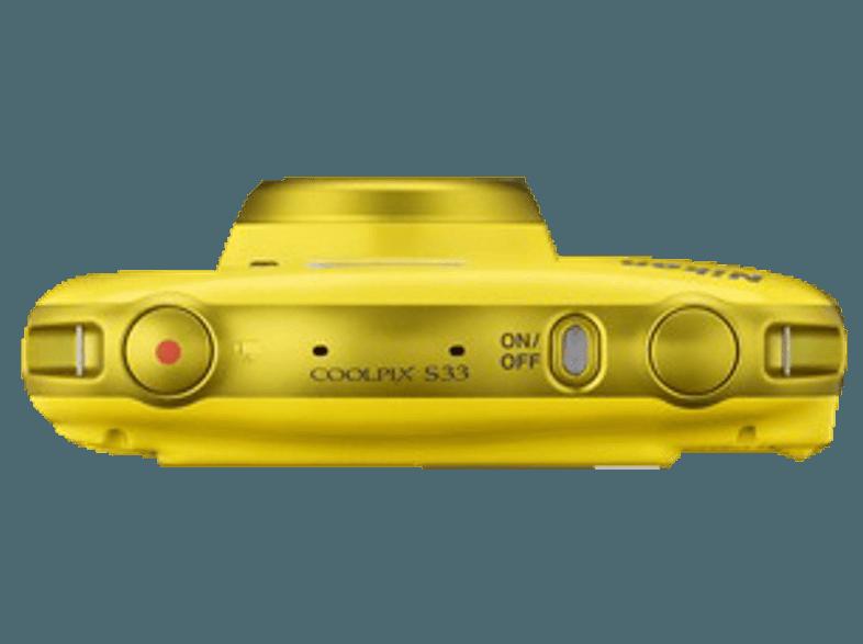 NIKON Coolpix S33  Gelb (13.2 Megapixel, 3x opt. Zoom, 6.7 cm TFT-LCD)