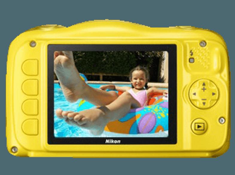 NIKON Coolpix S33  Gelb (13.2 Megapixel, 3x opt. Zoom, 6.7 cm TFT-LCD), NIKON, Coolpix, S33, Gelb, 13.2, Megapixel, 3x, opt., Zoom, 6.7, cm, TFT-LCD,