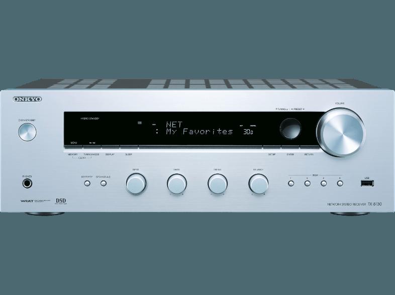 ONKYO TX-8130 Receiver (2 Kanäle, 110 Watt pro Kanal, Silber)