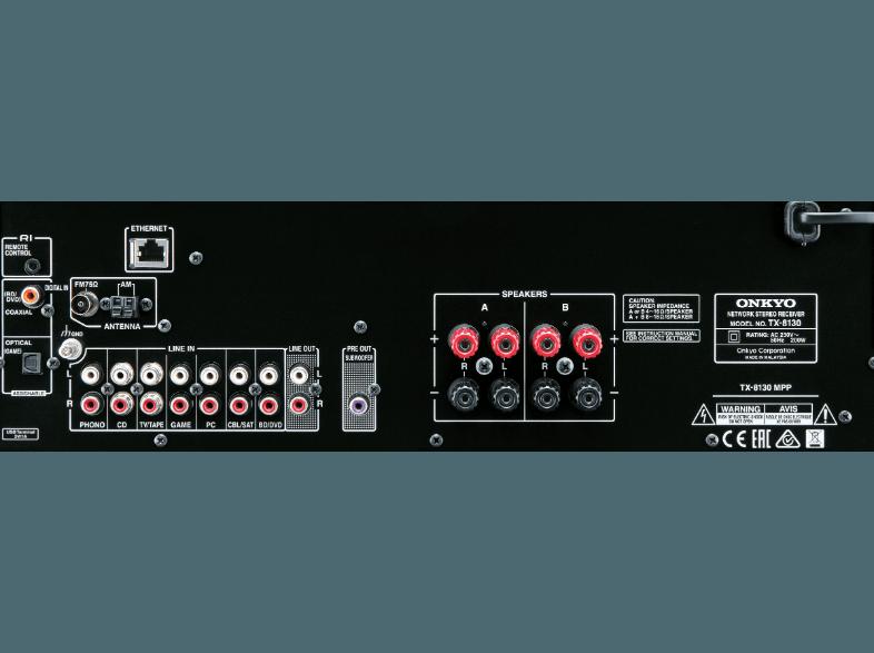 ONKYO TX-8130 Receiver (2 Kanäle, 110 Watt pro Kanal, Silber)