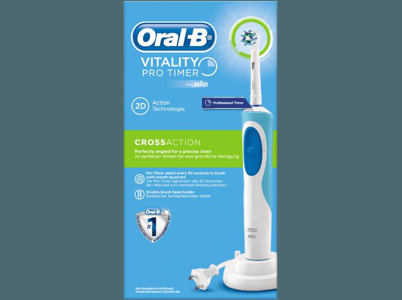 ORAL-B VITALITY MIT PROFI TIMER Elektrische Zahnbürste Blau/Weiß