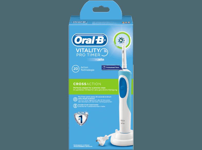 ORAL-B VITALITY MIT PROFI TIMER Elektrische Zahnbürste Blau/Weiß