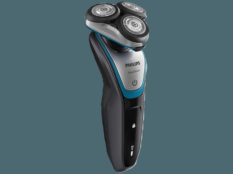 PHILIPS S5400/26 AquaTouch Herrenrasierer Dunkelgrau/Meerblau/Super Nova-Silber (MultiPrecision-Klingensystem)