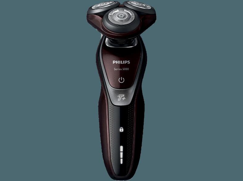 PHILIPS S5510/45 Herrenrasierer Angler Burgundy/Black Metallic Chrome (Super Lift & Cut-Technologie)