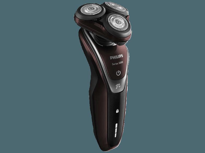 PHILIPS S5510/45 Herrenrasierer Angler Burgundy/Black Metallic Chrome (Super Lift & Cut-Technologie)