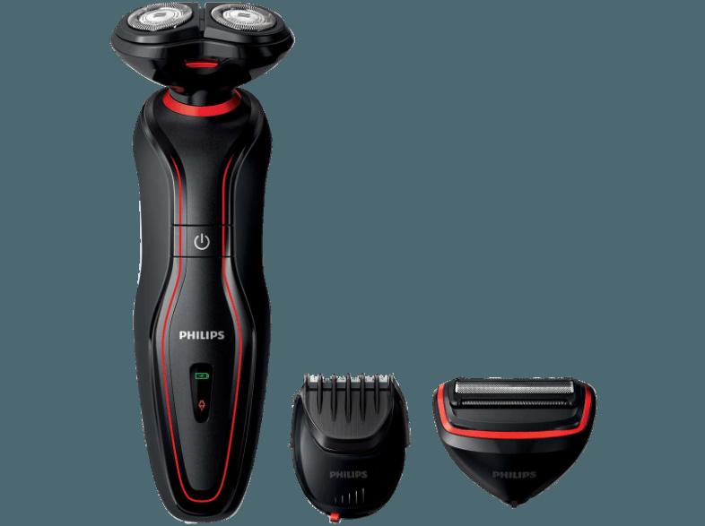 PHILIPS S738/17 Herrenrasierer Schwarz/Rot (ComfortCut-Klingensystem), PHILIPS, S738/17, Herrenrasierer, Schwarz/Rot, ComfortCut-Klingensystem,