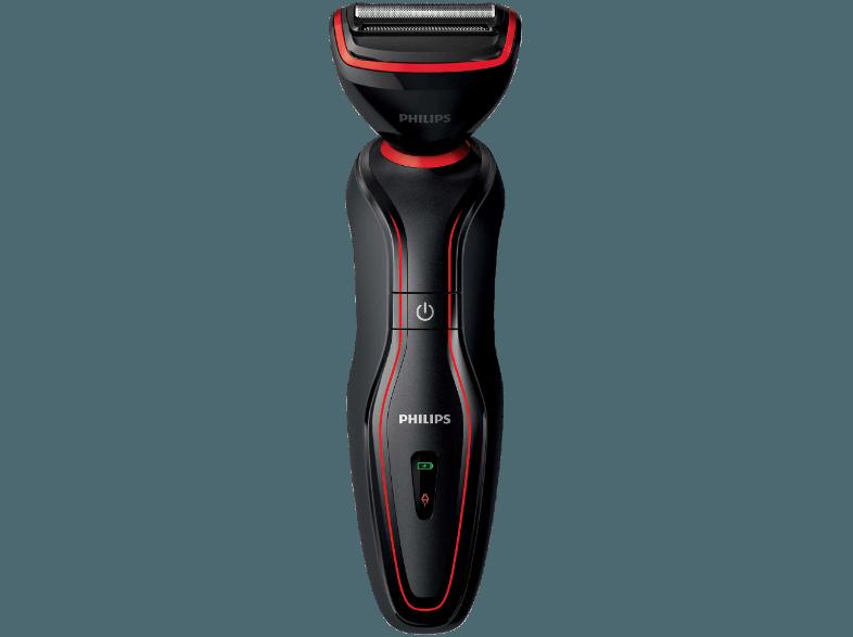 PHILIPS S738/17 Herrenrasierer Schwarz/Rot (ComfortCut-Klingensystem), PHILIPS, S738/17, Herrenrasierer, Schwarz/Rot, ComfortCut-Klingensystem,