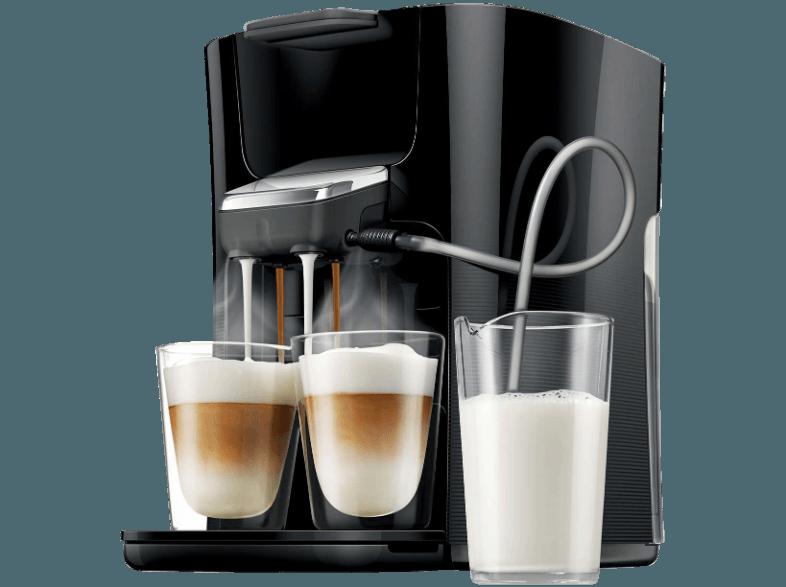 PHILIPS Senseo Latte Duo HD7855/50 Kaffeepadmaschine (1 Liter, Schwarz)