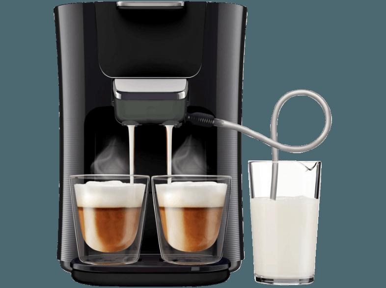 PHILIPS Senseo Latte Duo HD7855/50 Kaffeepadmaschine (1 Liter, Schwarz)