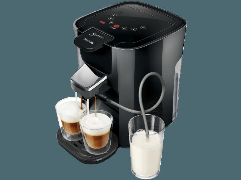 PHILIPS Senseo Latte Duo HD7855/50 Kaffeepadmaschine (1 Liter, Schwarz)