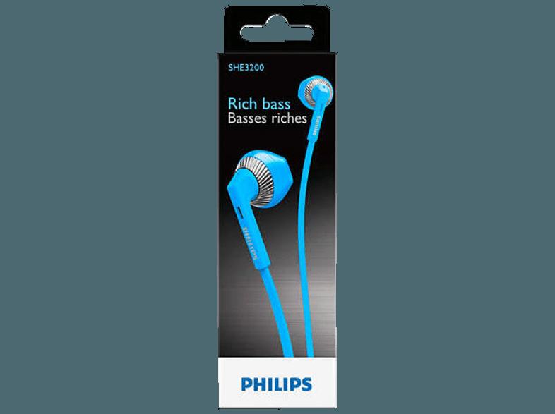 PHILIPS SHE3200BL/00 Kopfhörer Blau, PHILIPS, SHE3200BL/00, Kopfhörer, Blau