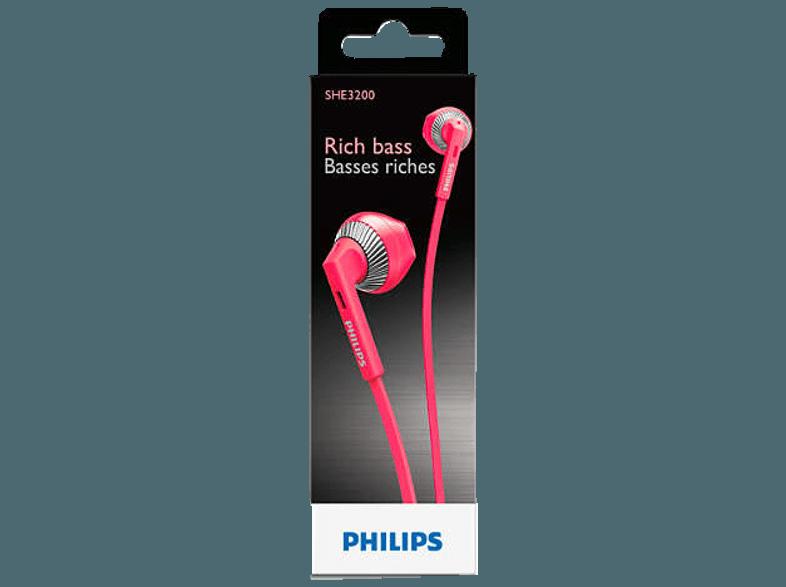 PHILIPS SHE3200CR/00 Kopfhörer Pink, PHILIPS, SHE3200CR/00, Kopfhörer, Pink