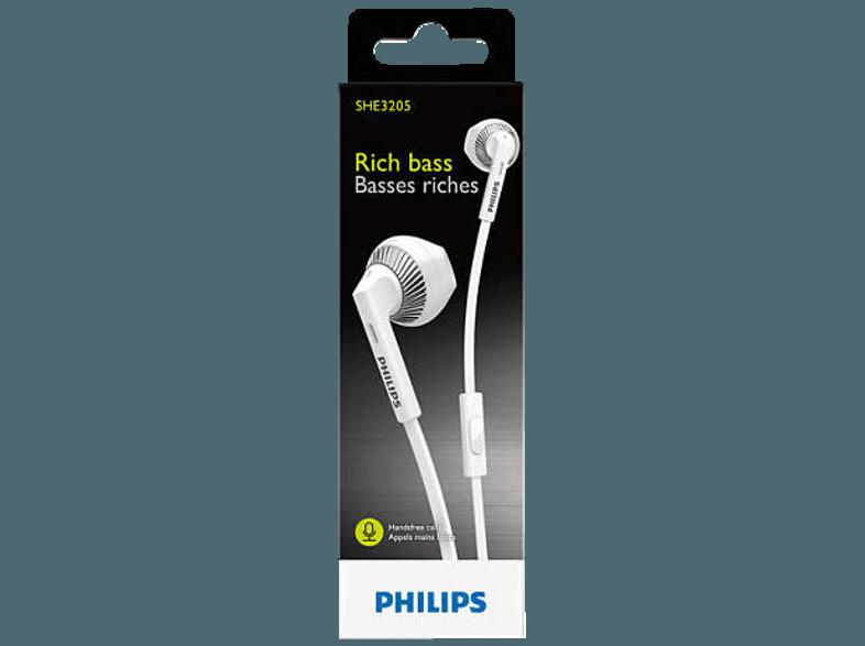 PHILIPS SHE3205WT/00 Headset Weiß, PHILIPS, SHE3205WT/00, Headset, Weiß