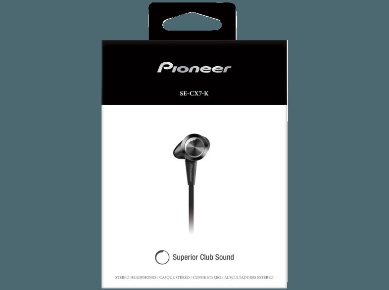 PIONEER SE-CX7 K Kopfhörer Schwarz, PIONEER, SE-CX7, K, Kopfhörer, Schwarz