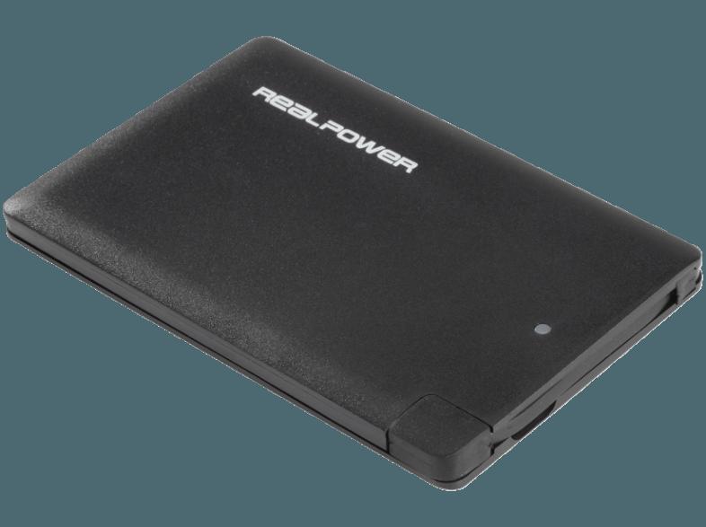 REALPOWER PB-2500 Slim Powerbank 2500 mAh Blau