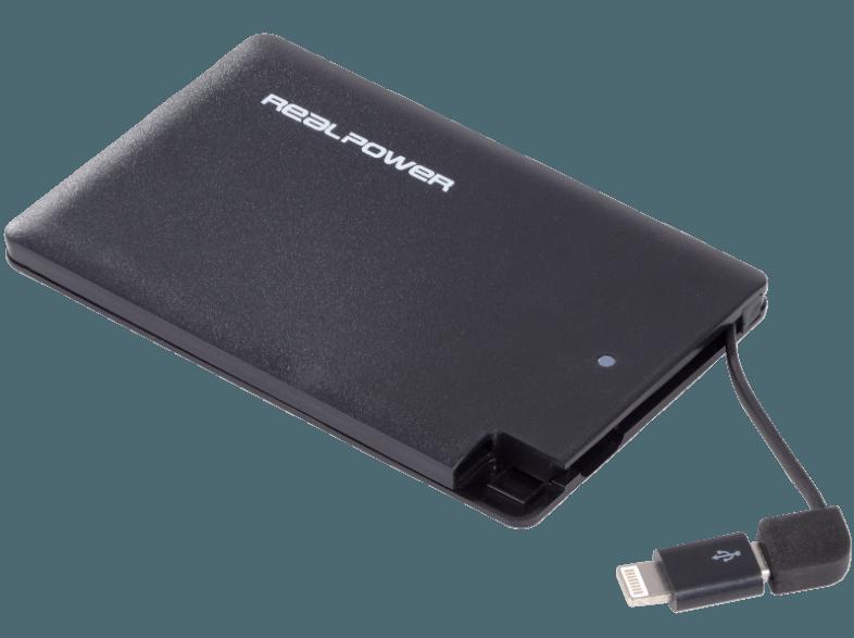 REALPOWER PB-2500 Slim Powerbank 2500 mAh Blau, REALPOWER, PB-2500, Slim, Powerbank, 2500, mAh, Blau