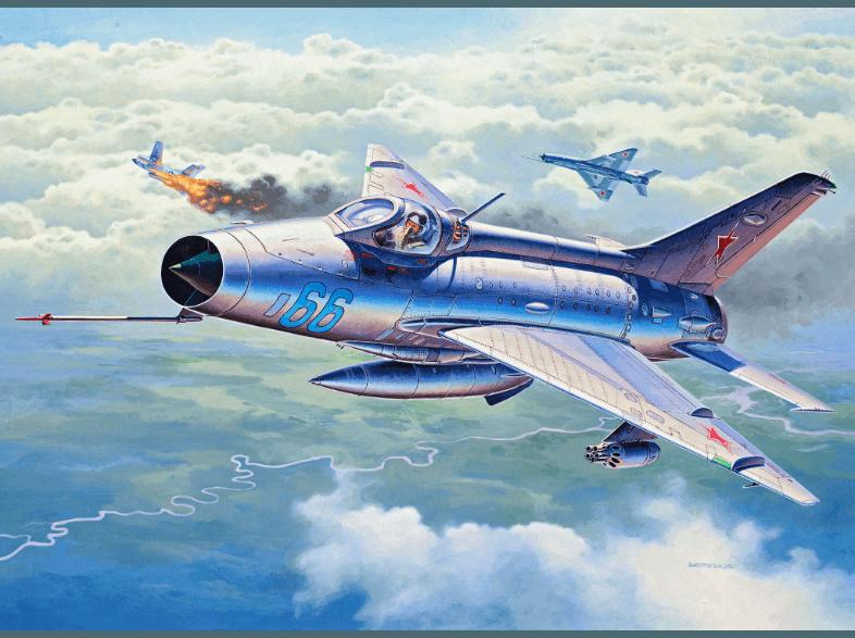 REVELL 63967 MIG-21 F-13 Fishbed C Silber