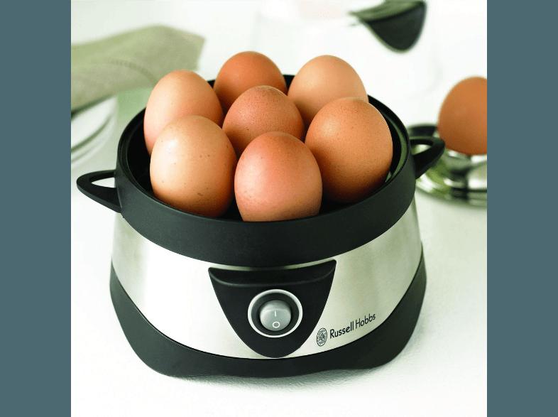 RUSSELL HOBBS 14048-56 Cook@Home Eierkocher (Anzahl Eier:7 gekochte oder 3 gedämpfte Eier, Edelstahl/Schwarz), RUSSELL, HOBBS, 14048-56, Cook@Home, Eierkocher, Anzahl, Eier:7, gekochte, oder, 3, gedämpfte, Eier, Edelstahl/Schwarz,