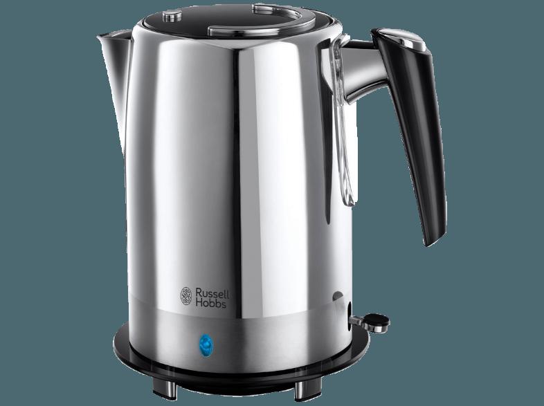 RUSSELL HOBBS 19251-70 Black Glass Wasserkocher Edelstahl/Schwarz (2400 Watt, 1.7 Liter)