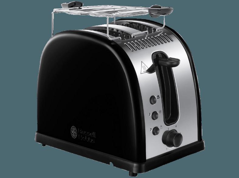 RUSSELL HOBBS 21293-56 Legacy Black Toaster Edelstahl/Schwarz (1300 Watt, Schlitze: 2 extra breite Toastschlitze)