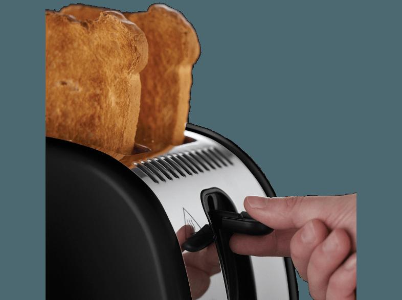 RUSSELL HOBBS 21293-56 Legacy Black Toaster Edelstahl/Schwarz (1300 Watt, Schlitze: 2 extra breite Toastschlitze)