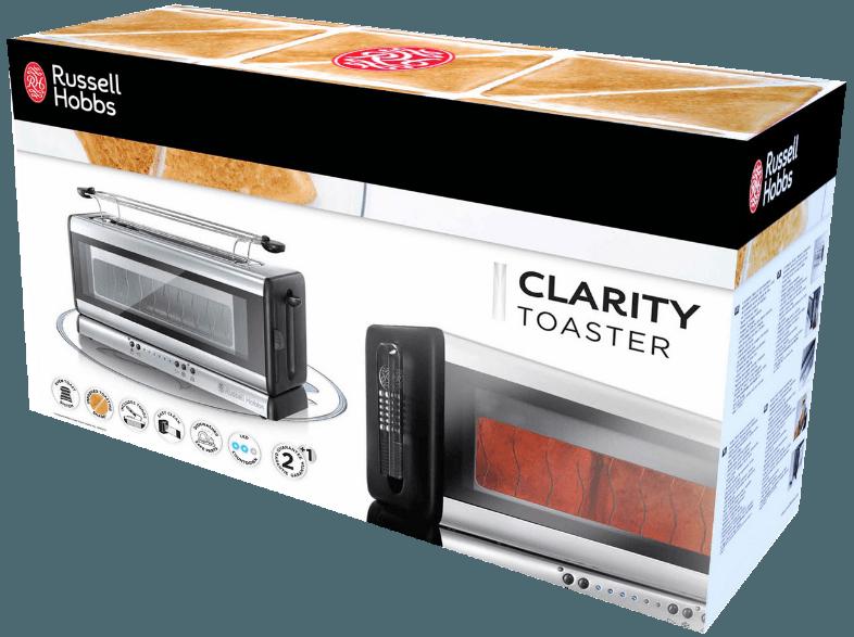 RUSSELL HOBBS 21310-56 Clarity Langschlitz-Toaster Edelstahl, Schwarz, Glas (1.000 Watt, Schlitze: 1), RUSSELL, HOBBS, 21310-56, Clarity, Langschlitz-Toaster, Edelstahl, Schwarz, Glas, 1.000, Watt, Schlitze:, 1,