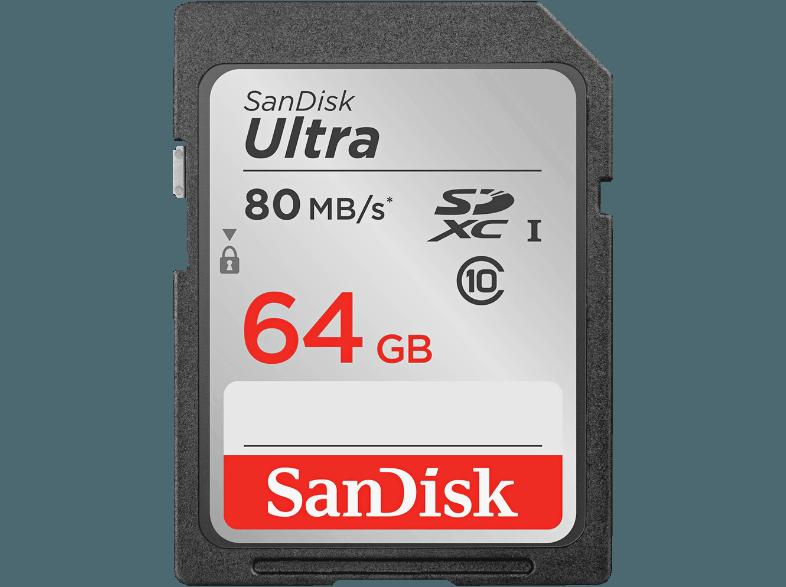 SANDISK Ultra SDXC , 80 MB/s, 64 GB