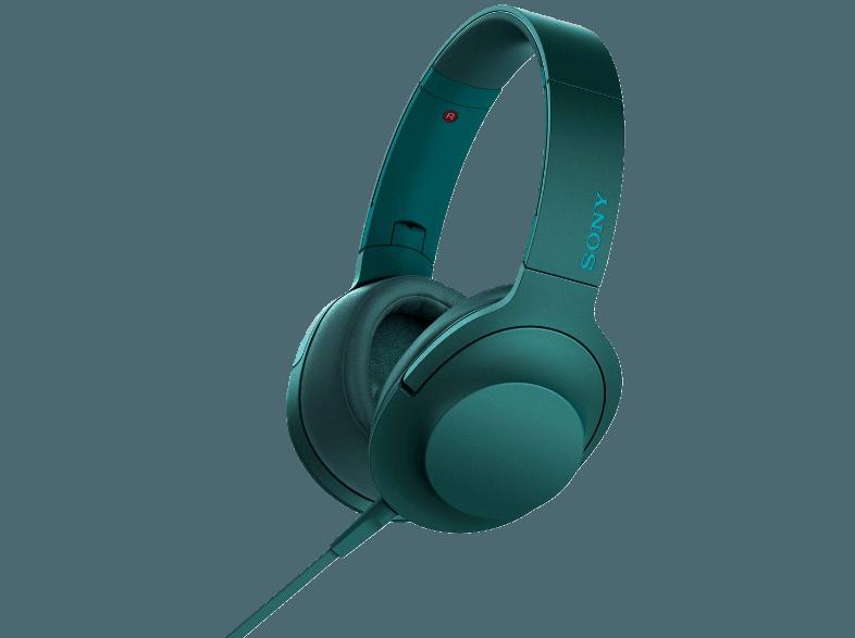 SONY MDR-100AAP High-Res, BuegelKopfhörer,40 mm  Treibereinheit, faltbar, Headset, bis zu 60 kHz, Blau Kopfhörer Blau