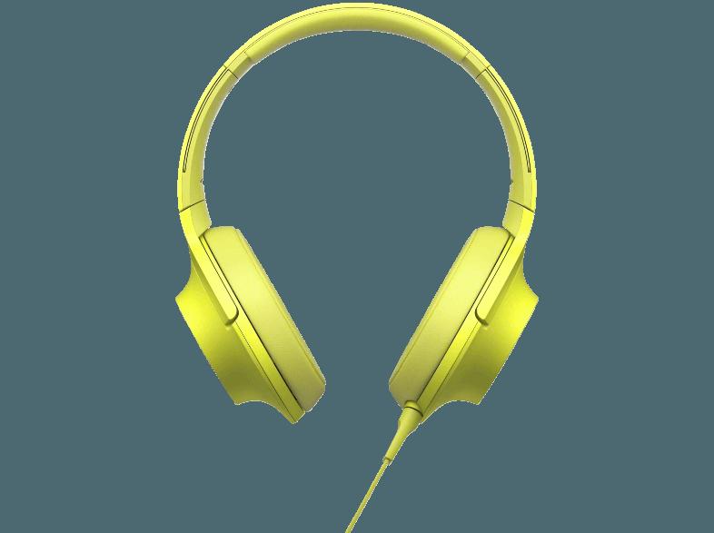 SONY MDR-100AAP High-Res, BuegelKopfhörer,40 mm  Treibereinheit, faltbar, Headset, bis zu 60 kHz, Gelb Kopfhörer Gelb