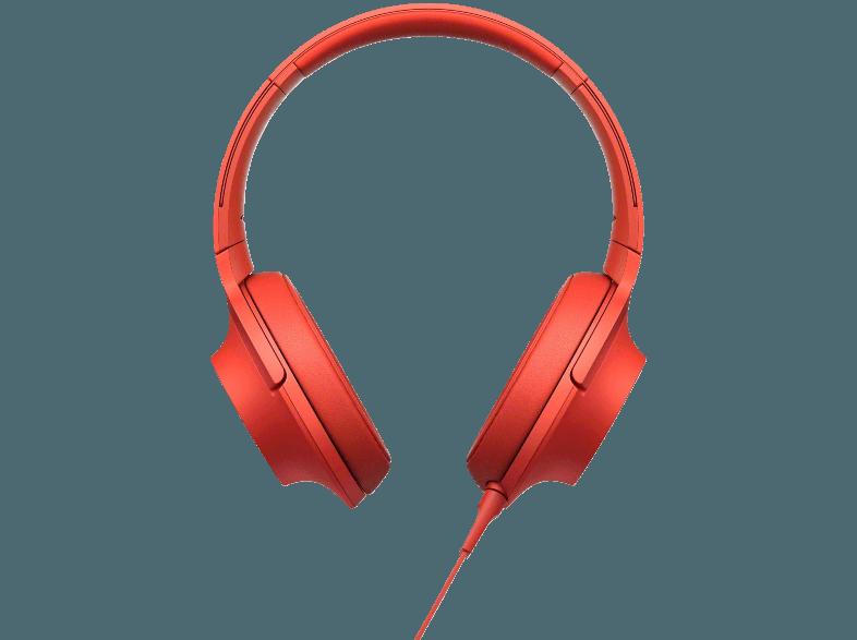 SONY MDR-100AAP High-Res, BuegelKopfhörer,40 mm  Treibereinheit, faltbar, Headset, bis zu 60 kHz, Rot Kopfhörer Rot