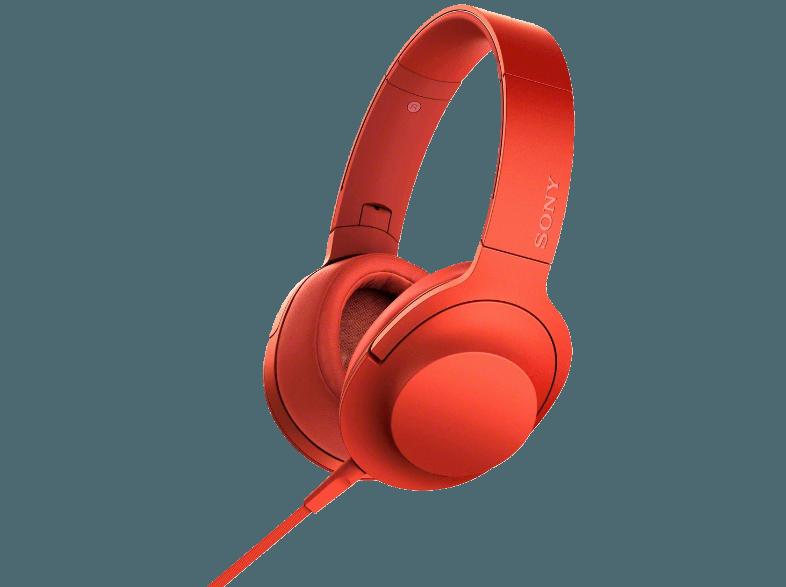 SONY MDR-100AAP High-Res, BuegelKopfhörer,40 mm  Treibereinheit, faltbar, Headset, bis zu 60 kHz, Rot Kopfhörer Rot