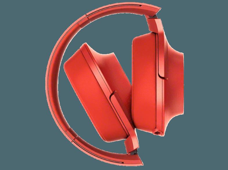 SONY MDR-100AAP High-Res, BuegelKopfhörer,40 mm  Treibereinheit, faltbar, Headset, bis zu 60 kHz, Rot Kopfhörer Rot