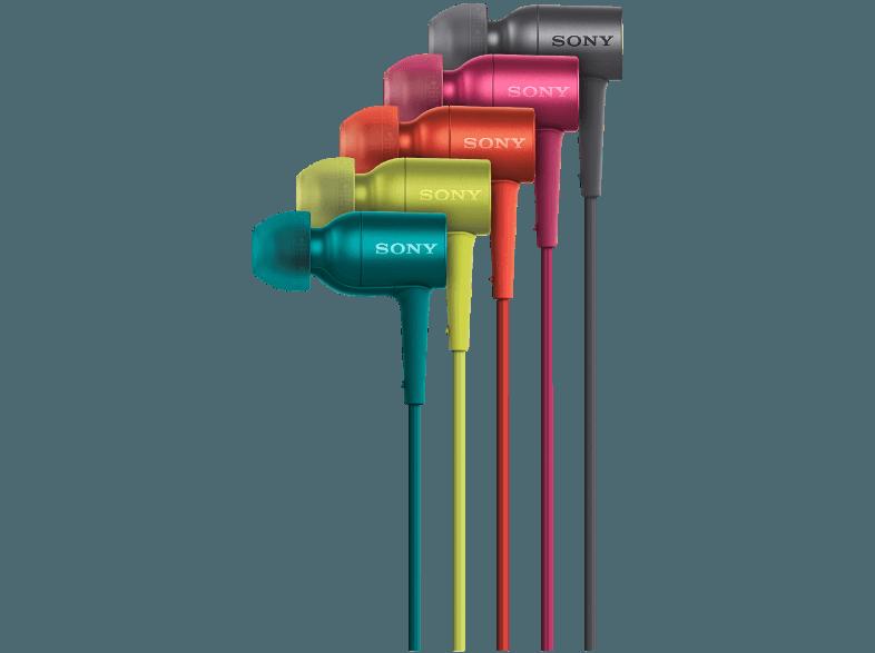 SONY MDR-EX750 In-Ohr Kopfhörer, 9 mm High-Res, Treibereinheit, digitales Noise Cancelling, Headset, Gelb Kopfhörer Gelb
