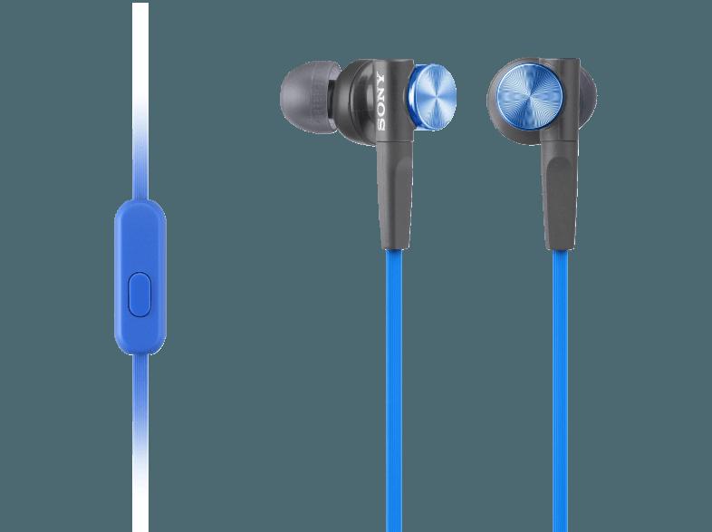 SONY MDR-XB50AP In-Ohr-Headset-Kopfhörer, Extra Bass, blau Headset Blau
