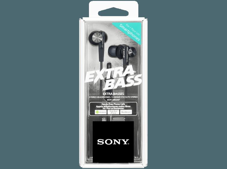 SONY MDR-XB50AP In-Ohr-Headset-Kopfhörer, Extra Bass, schwarz Headset Schwarz