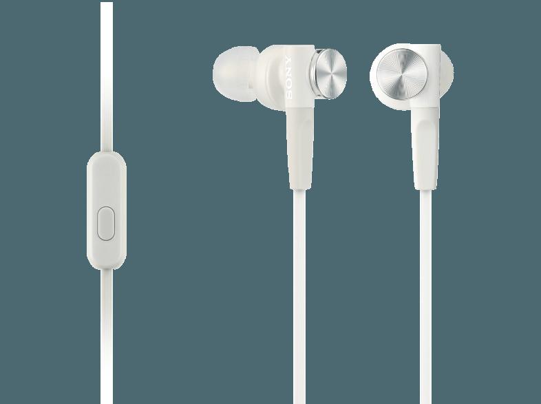SONY MDR-XB50AP In-Ohr-Headset-Kopfhörer, Extra Bass, weiss Headset Weiß