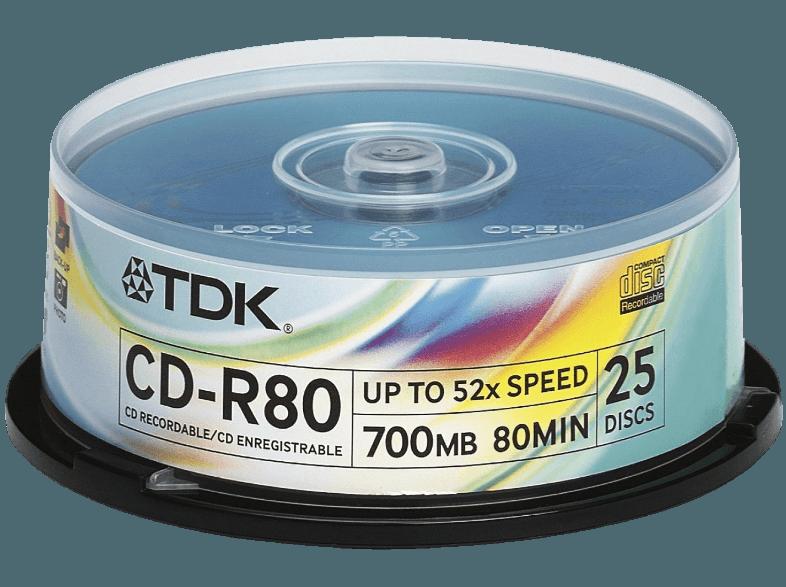TDK CD-R 80 CBA 25er CD-R 25x CD-R Medien