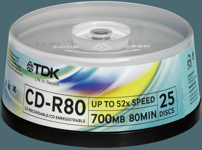 TDK CD-R 80 CBA 25er CD-R 25x CD-R Medien