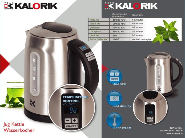 TEAM-KALORIK TKG JK 1032 Wasserkocher Edelstahl (2000 Watt, 1.7 Liter), TEAM-KALORIK, TKG, JK, 1032, Wasserkocher, Edelstahl, 2000, Watt, 1.7, Liter,