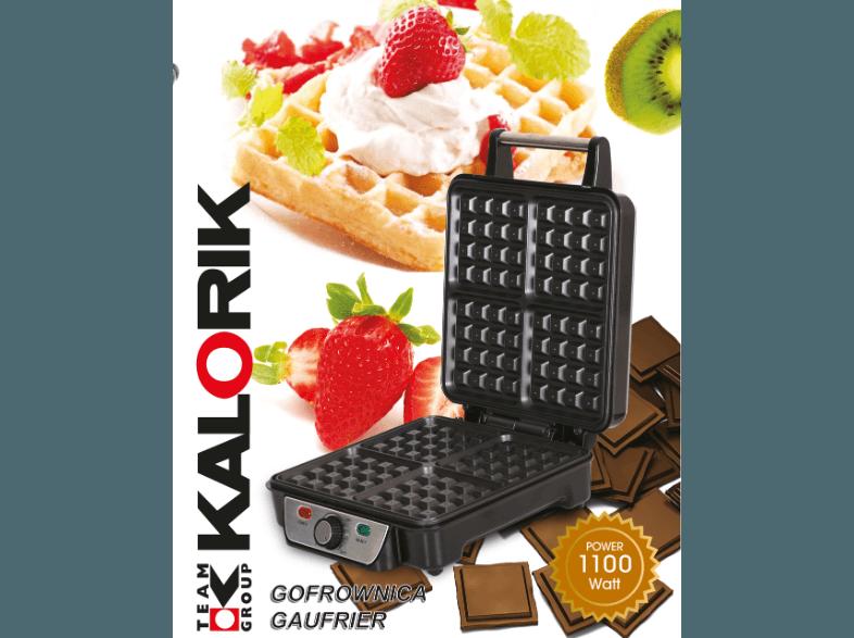 TEAM-KALORIK WM 1004 Waffeleisen Schwarz/Silber