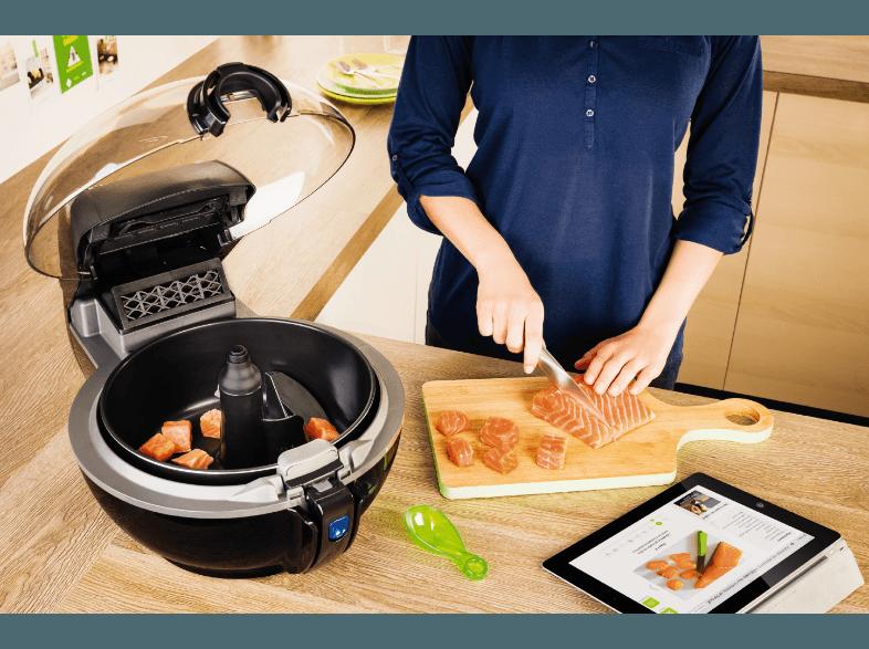TEFAL AH 9808 ActiFry Smart XL Fritteuse Schwarz (1500 g, 1.55 kW)