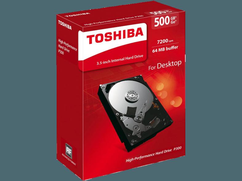 TOSHIBA HDWD105EZSTA P300  500 GB 3.5 Zoll intern, TOSHIBA, HDWD105EZSTA, P300, 500, GB, 3.5, Zoll, intern