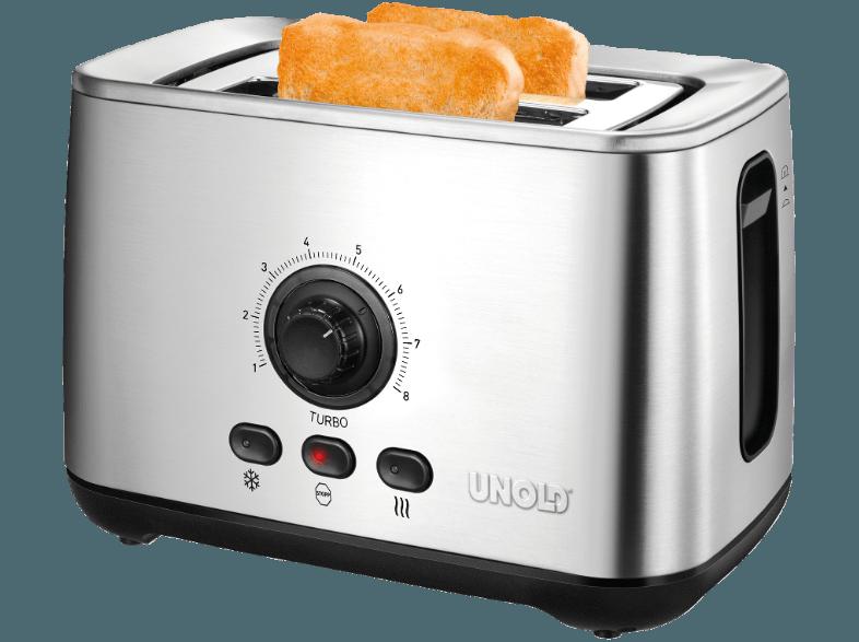 UNOLD 38955 Turbo Toaster Edelstahl/Schwarz (1900-2100 Watt, Schlitze: 2), UNOLD, 38955, Turbo, Toaster, Edelstahl/Schwarz, 1900-2100, Watt, Schlitze:, 2,