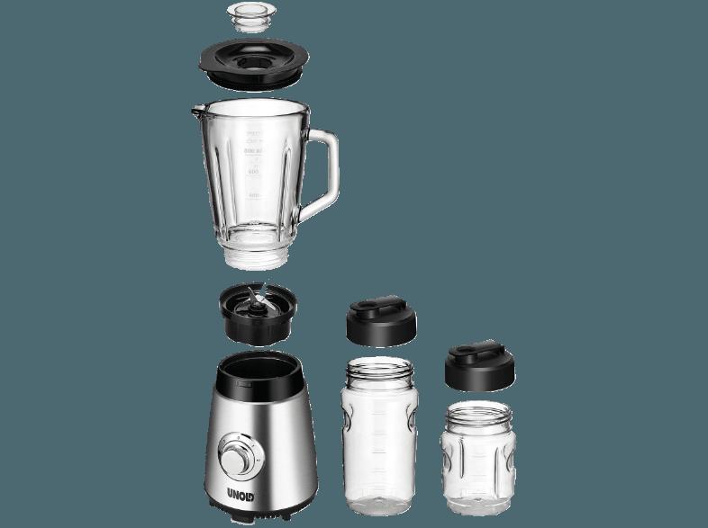 UNOLD 78685 Smoothie to go Standmixer Edelstahl/Schwarz (250 Watt, 0.8 Liter), UNOLD, 78685, Smoothie, to, go, Standmixer, Edelstahl/Schwarz, 250, Watt, 0.8, Liter,