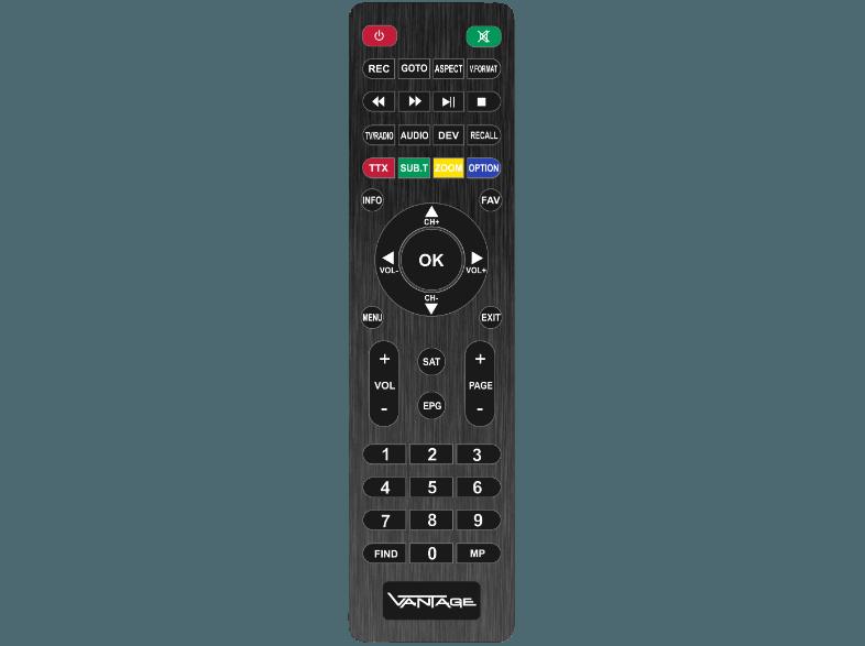 VANTAGE VT-20 HD Sat-Receiver (HDTV, DVB-S2, Schwarz), VANTAGE, VT-20, HD, Sat-Receiver, HDTV, DVB-S2, Schwarz,